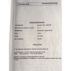 Comafer Dynamic 70/60 briketpresse