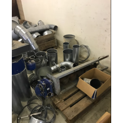 Samling af diverse udsugningsr�r og fittings